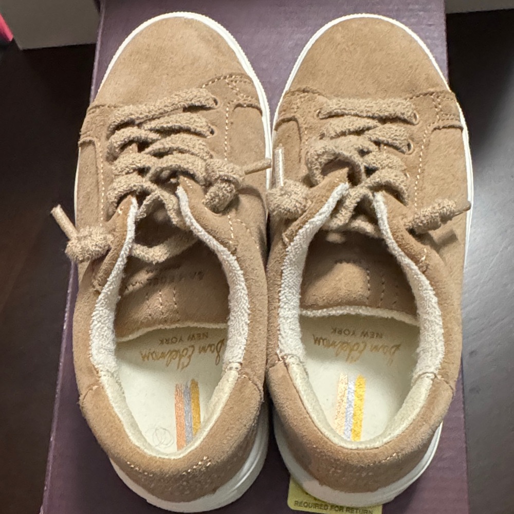 Kids Tan Suede Sneakers